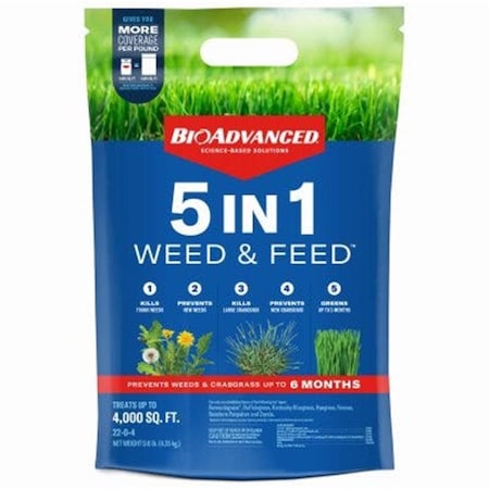 Sbm Science Life 4 m 5-in-1 Lawn Fertilizer Weed & Feed, Covers 4000 sq. ft. 273270